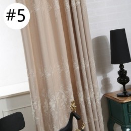 Gordijn Met Geborduurde Nordic-Planten Op Maat Gemaakt Linnen Gordijn Voor Woonkamer/Slaapkamer