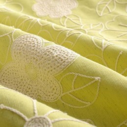 Nordic Katoenen Linnen Verduisteringsgordijn Op Maat Gemaakt Gordijn Bloem Borduurwerk Voor Woonkamer Slaapkamer