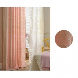 Europees Katoenen Verduisteringsgordijn Op Maat Gemaakt Gordijn Met Geborduurde Bloemen