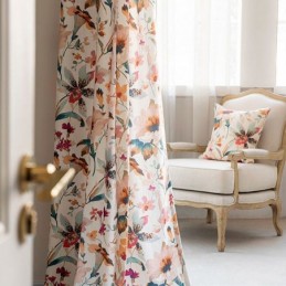 Gordijn Met Plantenprint, Op Maat Gemaakt, Thermisch Geïsoleerd, Verduisterend, Voor Woonkamer En Slaapkamer.