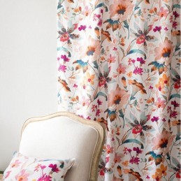 Gordijn Met Plantenprint, Op Maat Gemaakt, Thermisch Geïsoleerd, Verduisterend, Voor Woonkamer En Slaapkamer.