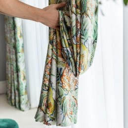 Gordijn Op Maat Gemaakt Gordijn Olieverf Geschilderd Bladeren Amerikaanse Bedrukte Verduisteringsgordijnen