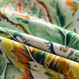 Gordijn Op Maat Gemaakt Gordijn Olieverf Geschilderd Bladeren Amerikaanse Bedrukte Verduisteringsgordijnen