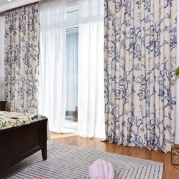 Amerikaanse Gordijnen Met Bloemenprint En Verduisterende Stof