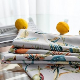 Bedrukte Gordijnen Amerikaanse Planten En Vogels Verduisterend