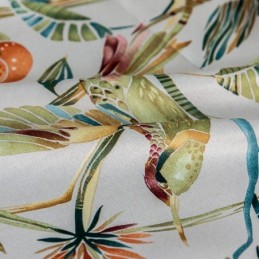 Bedrukte Gordijnen Amerikaanse Planten En Vogels Verduisterend