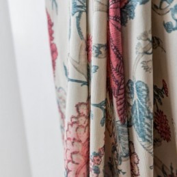 Polykatoenen Gordijn Op Maat Gemaakt Gordijn Amerikaanse Bloemenprint Verduisteringsgordijnen