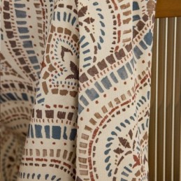 Polykatoenen Bedrukte Gordijnen Met Amerikaans Vintage Patroon En Verduisterende Werking