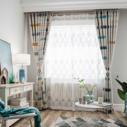 Eenvoudig Cartoongordijn Op Maat Gemaakt Gordijn Met Schattige Wilde Gansprint Voor Kinderkamerstof