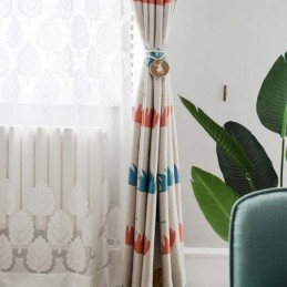 Eenvoudig Cartoongordijn Op Maat Gemaakt Gordijn Met Schattige Wilde Gansprint Voor Kinderkamerstof