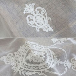 Ademende Transparante Gordijnen Op Maat Gemaakt Wit All-Match Borduurwerk Woonkamer