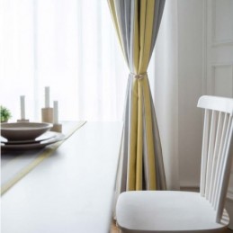 Nordic Modern Jacquard Gordijn Op Maat Gemaakt Gordijn Contrasterende Strepen Woonkamer Slaapkamer Studeerkamer Stof
