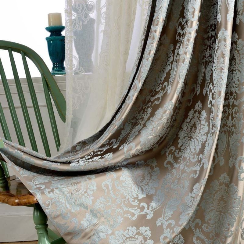 Europees Max Verduisteringsgordijn Op Maat Gemaakt Gordijn Luxe Damascus Jacquard Slaapkamer