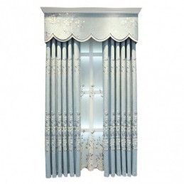 Verduisteringsgordijn Op Maat Gemaakt Gordijn In Scandinavische Stijl Met Plantenborduurwerk Voor Woonkamer En Slaapkamer