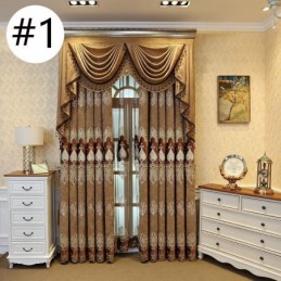 Chenille Verduisteringsgordijn Op Maat Gemaakt Gordijn Europees Bloemenborduurwerk Voor Woonkamer/Slaapkamer