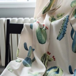Creatief Cactus Bedrukt Gordijn Op Maat Gemaakt Gordijn Chromatisch Semi Verduisterend Woonkamer Slaapkamer Kinderstof