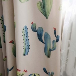 Creatief Cactus Bedrukt Gordijn Op Maat Gemaakt Gordijn Chromatisch Semi Verduisterend Woonkamer Slaapkamer Kinderstof