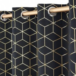 Verduisteringsgordijn Op Maat, Gordijn In Geometrische Brons, Scandinavische Stijl Voor Woonkamer En Slaapkamer