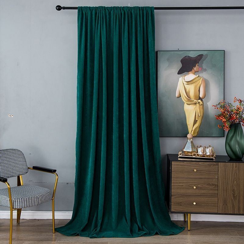 Chenille Verduisteringsgordijnen Effen Kleur In Scandinavische Stijl Voor Woonkamer/Slaapkamer