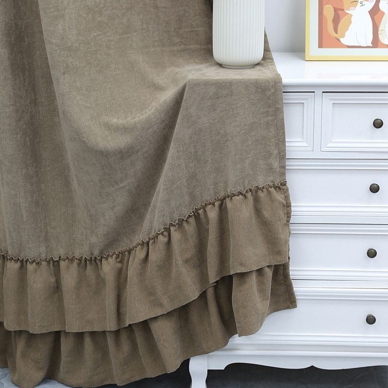 Effen Chenille Verduisteringsgordijn Op Maat Gemaakt Gordijn Nordic Stijl Splitsing Voor Woonkamer En Slaapkamer