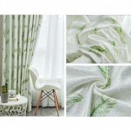 Verduisterende Gordijnen Met Nordic Feather-Print Voor Woonkamer En Slaapkamer