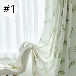 Verduisterende Gordijnen Met Nordic Feather-Print Voor Woonkamer En Slaapkamer