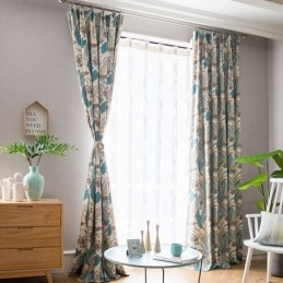 Nordic Verduisteringsgordijnen Met Katoenen Plantenprint Voor Woonkamer En Slaapkamer