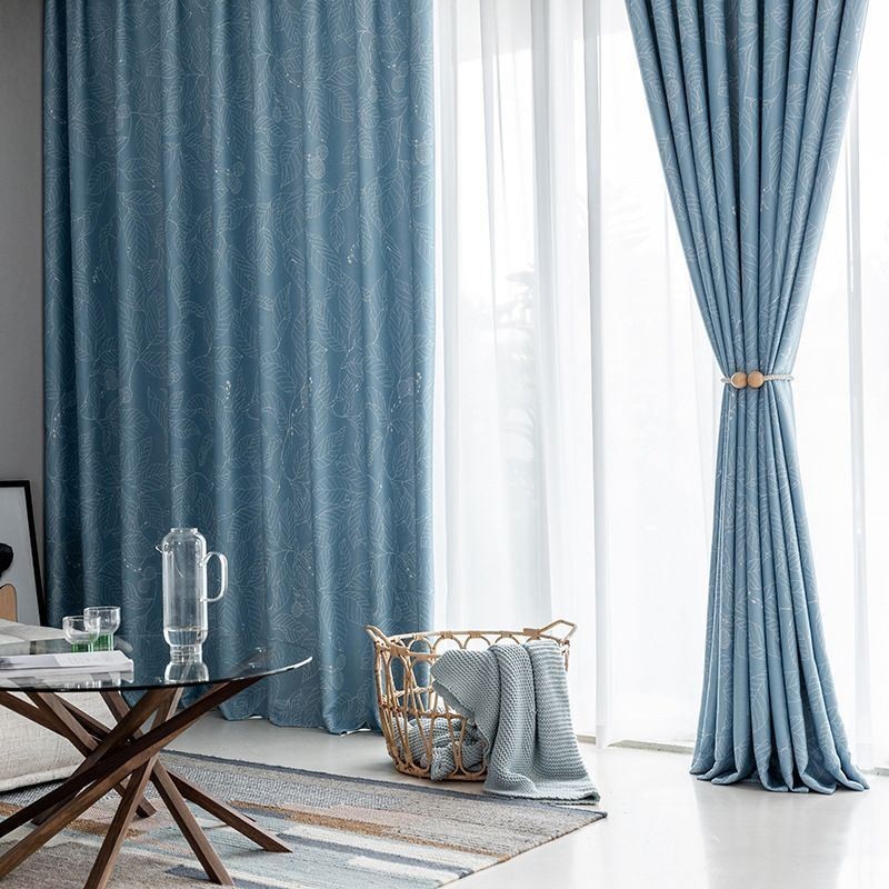 Nordic Verduisteringsgordijn Op Maat Gemaakt Gordijn Voor Woonkamer Slaapkamer Bedrukte Bladeren