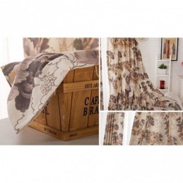 Amerikaanse Stijl Verduisteringsgordijnen Katoen Bedrukt Bloemenraam