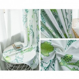 Verduisteringsgordijn Met Nordic Print En Bladeren, Op Maat Gemaakt Voor Woonkamer En Slaapkamer