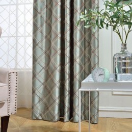 Nordic Verduisteringsgordijn Op Maat Gemaakt Gordijn Rhombus Jacquard Voor Woonkamer Slaapkamer