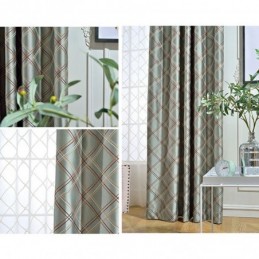 Nordic Verduisteringsgordijn Op Maat Gemaakt Gordijn Rhombus Jacquard Voor Woonkamer Slaapkamer