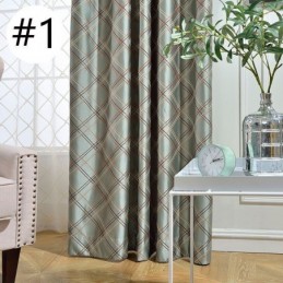 Nordic Verduisteringsgordijn Op Maat Gemaakt Gordijn Rhombus Jacquard Voor Woonkamer Slaapkamer