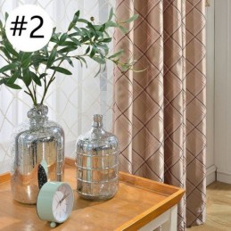 Nordic Verduisteringsgordijn Op Maat Gemaakt Gordijn Rhombus Jacquard Voor Woonkamer Slaapkamer