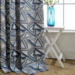 Linnen Verduisteringsgordijn Op Maat Gemaakt Gordijn Nordic Geometrische Jacquard Voor Woonkamer Slaapkamer
