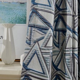 Linnen Verduisteringsgordijn Op Maat Gemaakt Gordijn Nordic Geometrische Jacquard Voor Woonkamer Slaapkamer