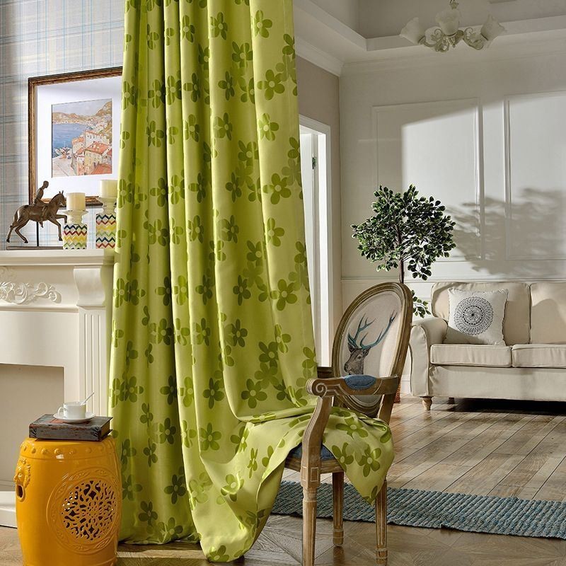 Verduisteringsgordijn Op Maat Gemaakt Gordijn Nordic Flower Jacquard Voor Woonkamer Slaapkamer