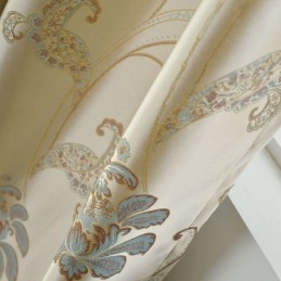 Verduisteringsgordijnen In Europese Stijl, Jacquardgordijn Met Bloemenmotief, Op Maat Gemaakt Gordijn Voor Woonkamer/Slaapkamer