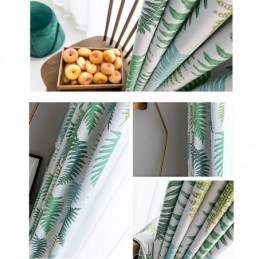 Nordic Verduisteringsgordijnen Met Varenbladprint Voor Woonkamer/Slaapkamer