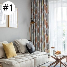 Nordic Verduisteringsgordijnen Met Varenbladprint Voor Woonkamer/Slaapkamer