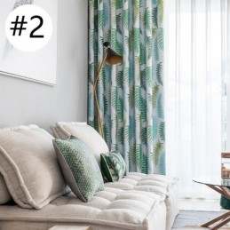 Nordic Verduisteringsgordijnen Met Varenbladprint Voor Woonkamer/Slaapkamer