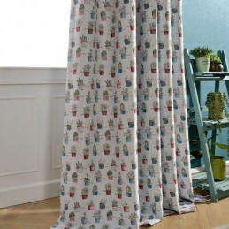 Nordic Verduisteringsgordijn Op Maat Gemaakt Gordijn Potplant Bedrukt Voor Woonkamer Slaapkamer