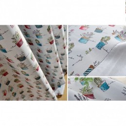 Nordic Verduisteringsgordijn Op Maat Gemaakt Gordijn Potplant Bedrukt Voor Woonkamer Slaapkamer