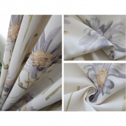 Nordic Verduisteringsgordijnen Katoenen Bedrukte Bloemen Raam