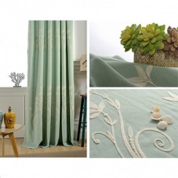 Nordic Wind Verduisteringsgordijn Op Maat Gemaakt Gordijn Plant Geborduurd Katoen Linnen