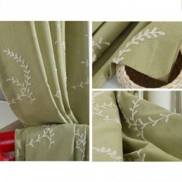 Katoenen Verduisteringsgordijnen Met Geborduurde Noorse Takken