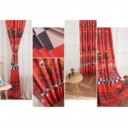 Katoenen Verduisteringsgordijnen In Kinderstijl Met Cartoonautoprint