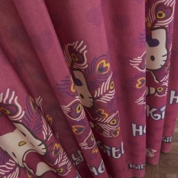 Verduisterende Gordijnen Van Katoen In Kinderstijl Met Print Van Een Kat Voor De Woonkamer En Slaapkamer