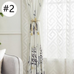 Nordic Verduisteringsgordijn Op Maat Gemaakt Gordijn Met Bedrukte Bladeren Voor Woonkamer Slaapkamer