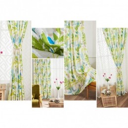 Verduisteringsgordijn Op Maat Gemaakt Voor Woonkamer, Slaapkamer, Nordic Bedrukte Bladeren